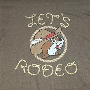 Let's Rodeo Brown Buc-ee’s XL Shirt